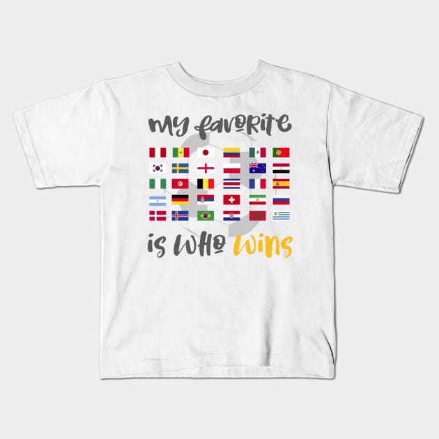 My Favorite Soccer World Cup Team Jersey Russia 2018 Shirt Kids T-Shirt by Teequeque